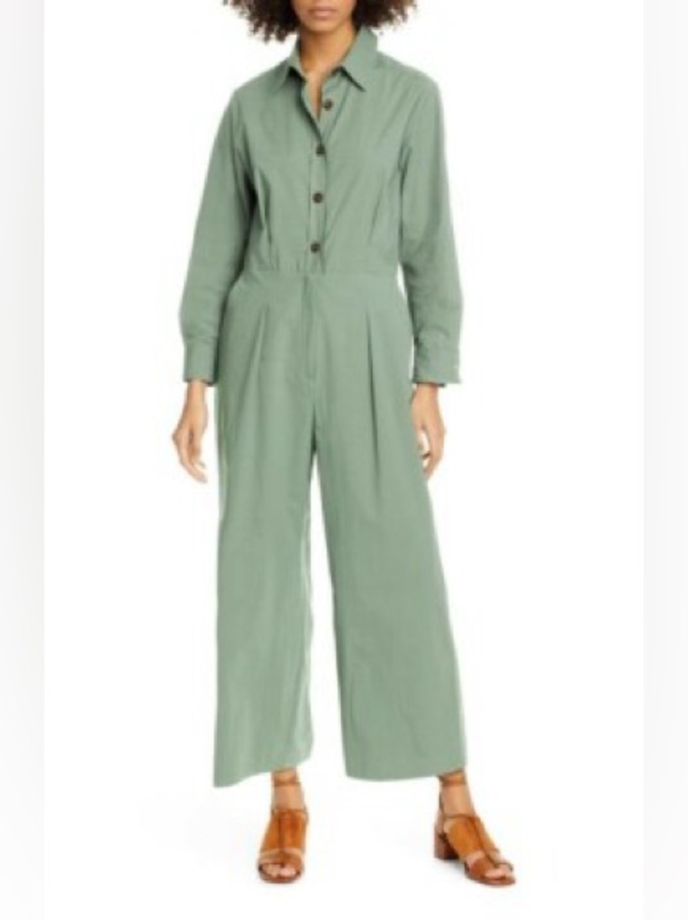 Seventy Venezia Stretch Cotton Long Sleeve Utility Jumpsuit